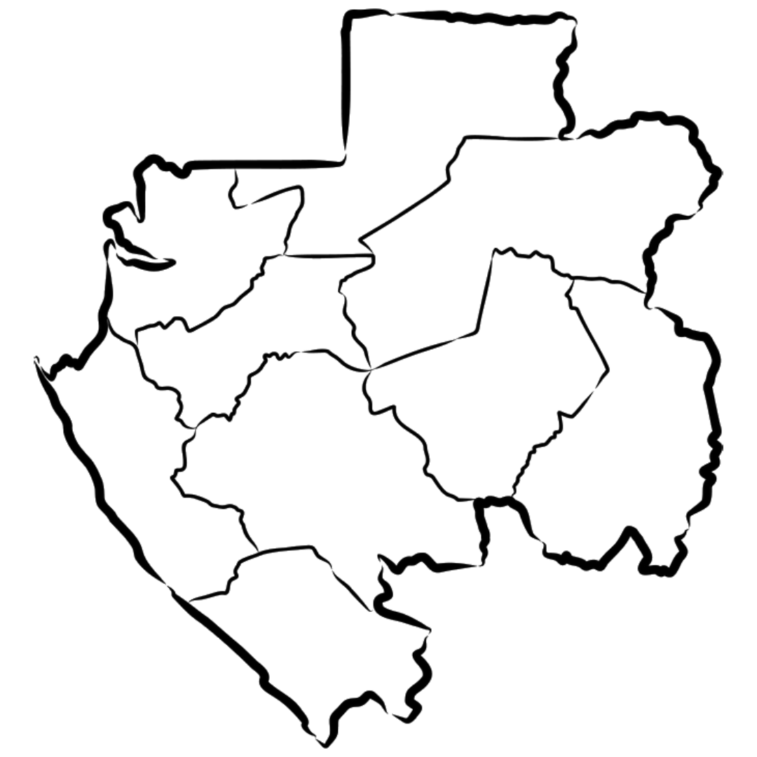 Carte du Gabon avec localisation de nos services